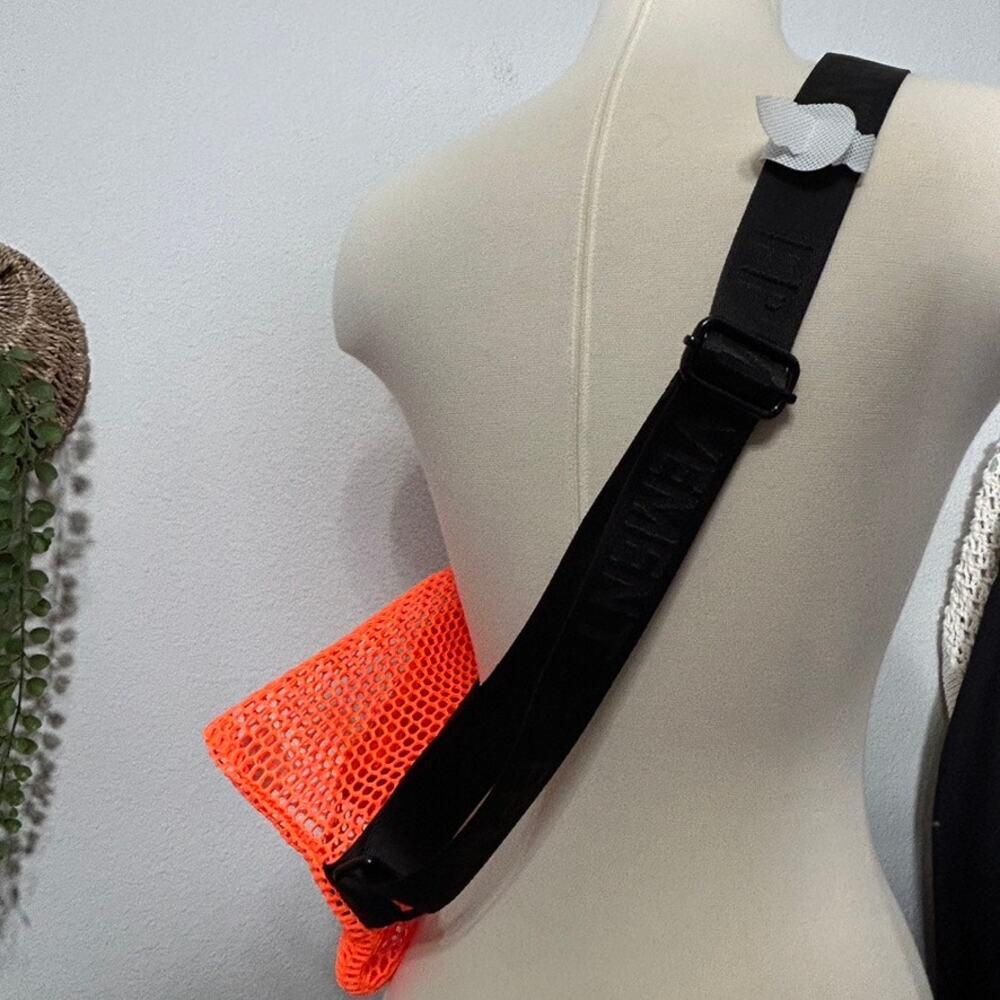 NEW Free People Movement Mini Mesh Sling Bag Orange Functional Athleisure - Picture 3 of 9